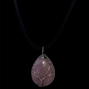 Wire Wrapped Signature Rose Quartz Necklace